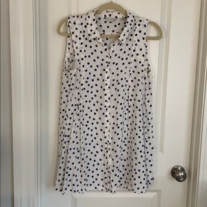 Anthropologie sleeveless button up tunic
